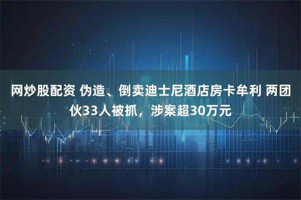 网炒股配资 伪造、倒卖迪士尼酒店房卡牟利 两团伙33人被抓，涉案超30万元
